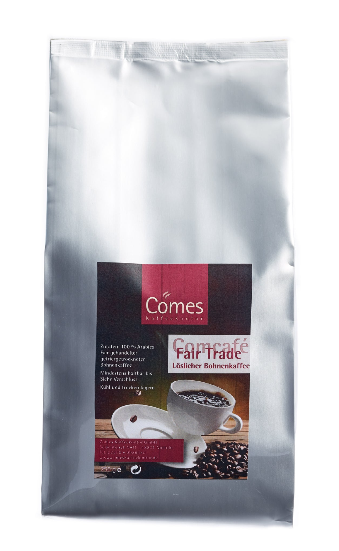 Comcafé BIO FAIRTRADE löslicher Bohnenkaffee 250g Beutel